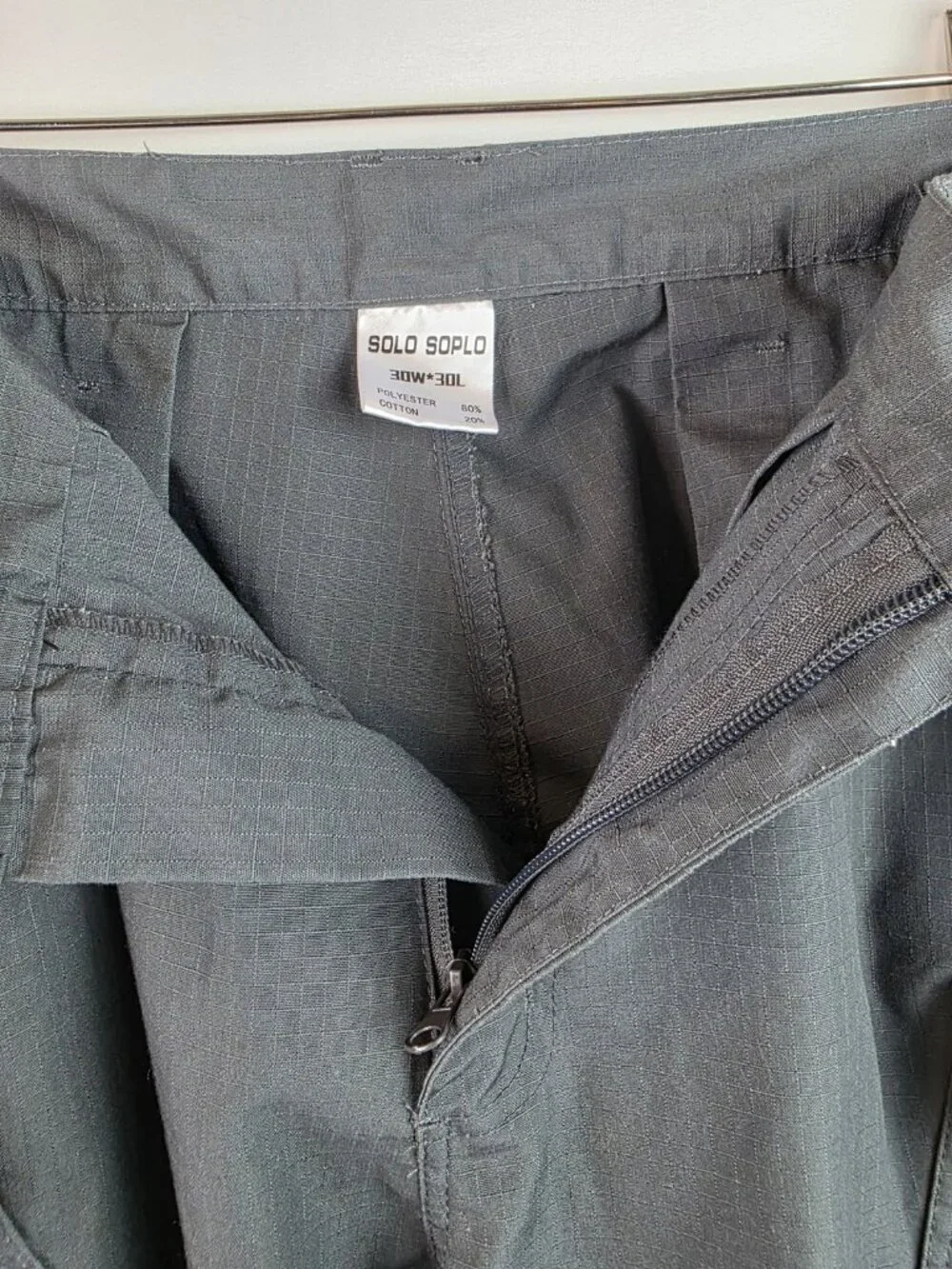 Solo Soplo Men's Pants Size 30 x 30 Gray Tactical Cargo Pants